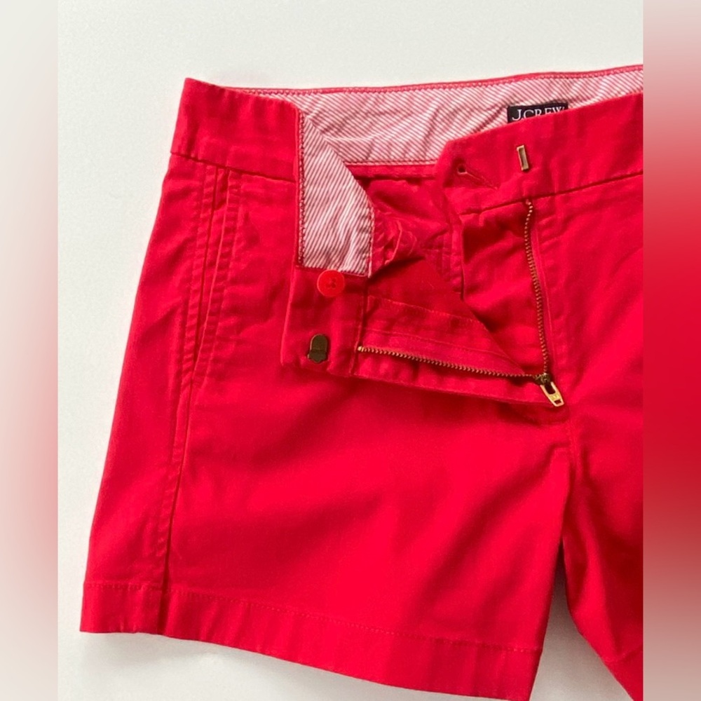 J. Crew Cotton-Blend Chino Shorts, Red Size: 8 - Picture 5 of 8